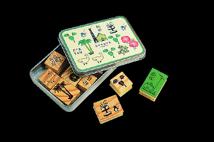 松山文創園区の動植物を模したスタンプNT$300