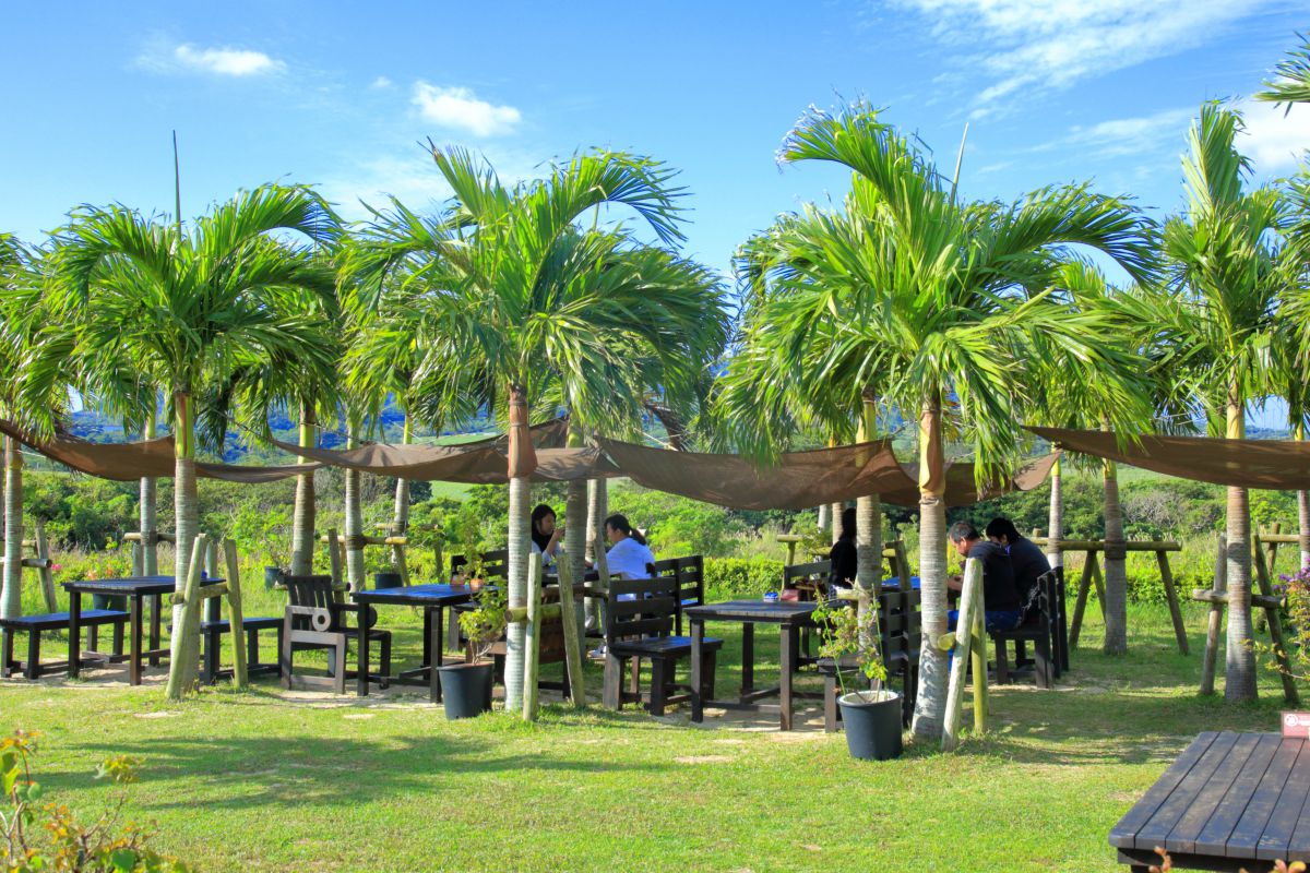 広々としたガーデンテラス