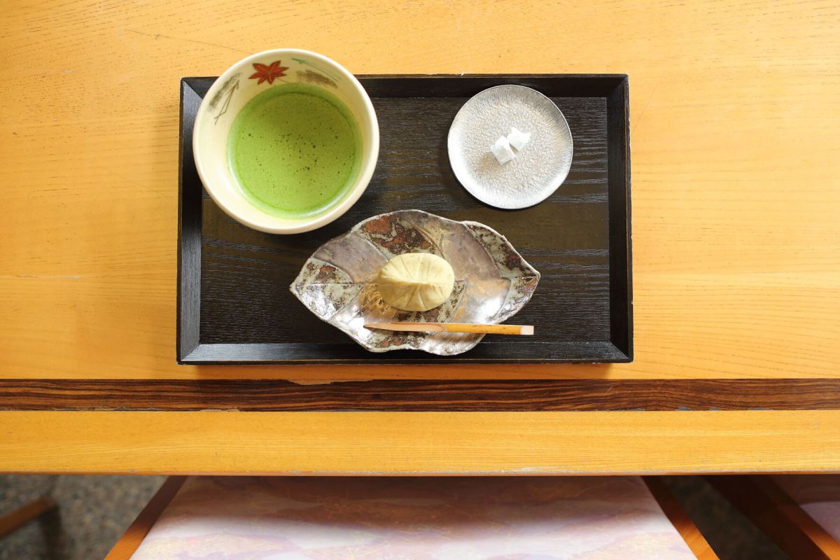 栗きんとんとお飲み物