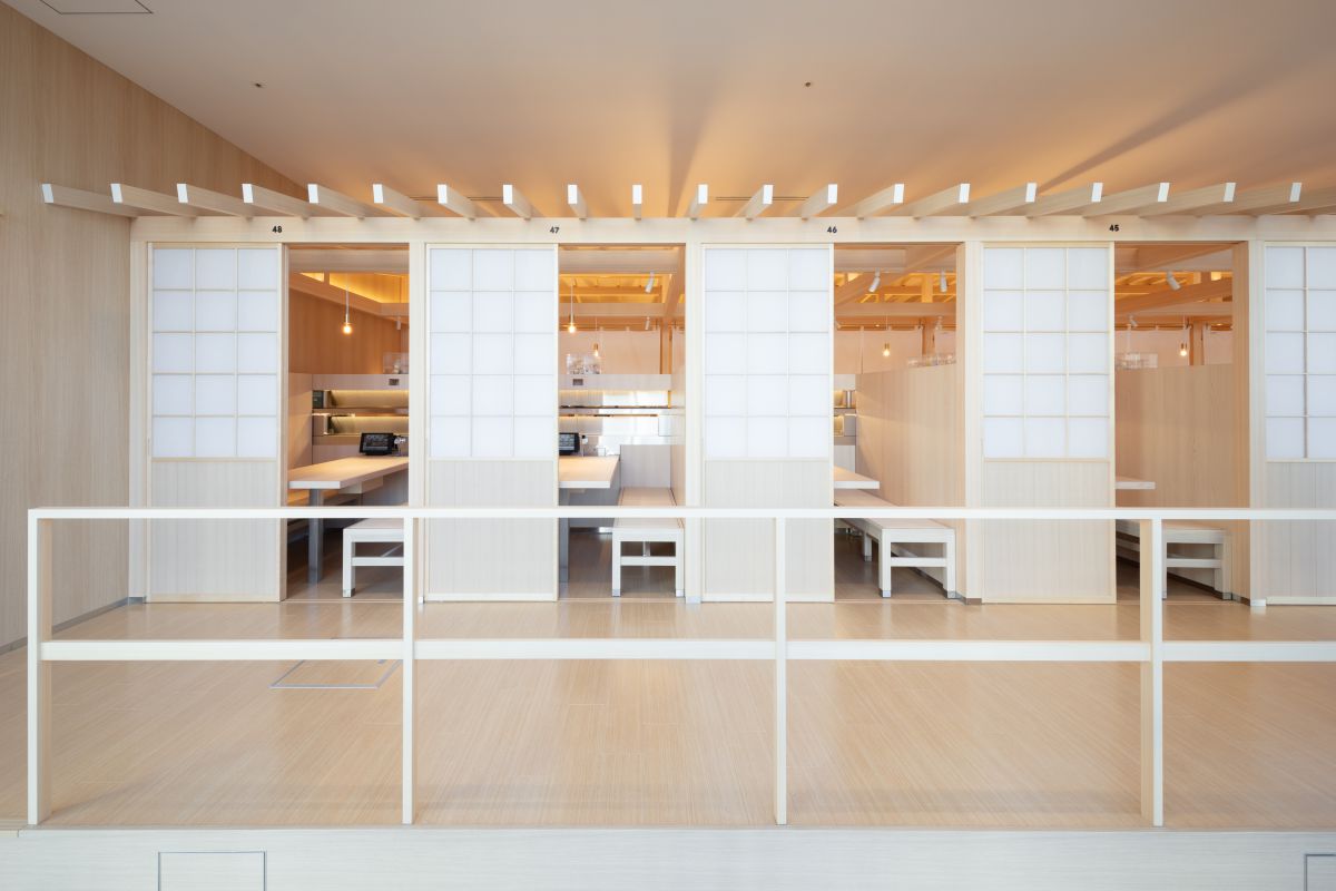 障子を閉めれば完全個室になるボックスシートも