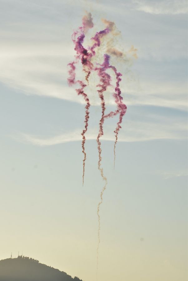 第93回大会の昼花火の様子