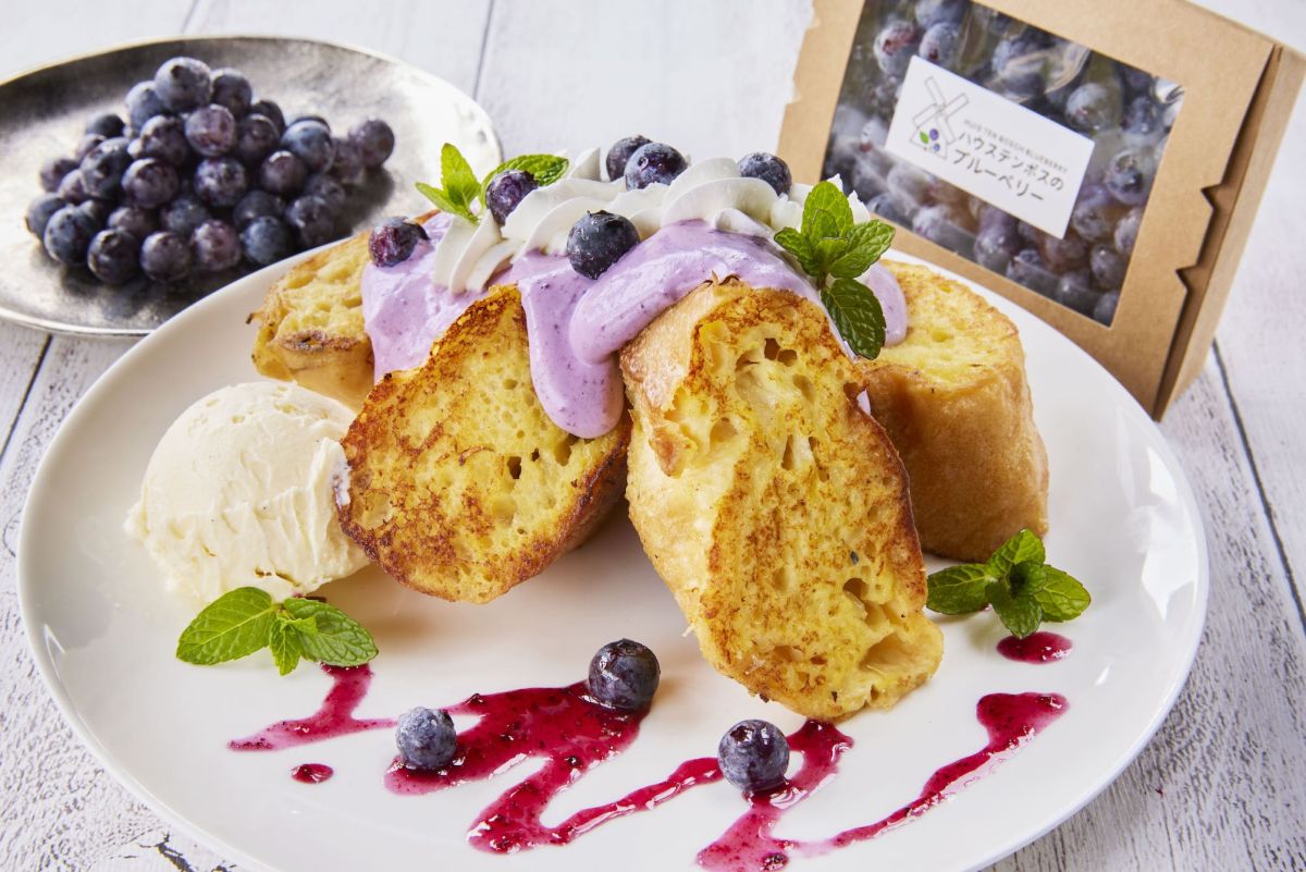ハウステンボス収穫 ブルーベリーのフレンチトースト（1500円）