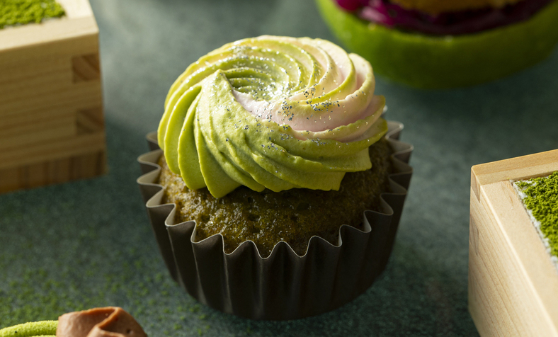 抹茶のカップケーキ