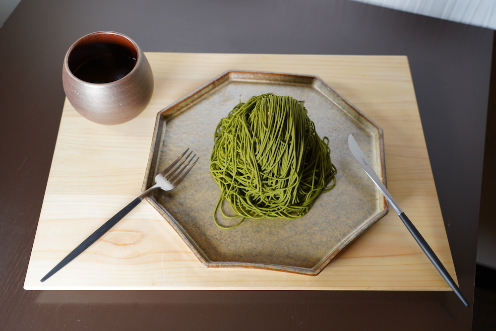 「宇治抹茶モンブラン」1800円（ドリンク込み）