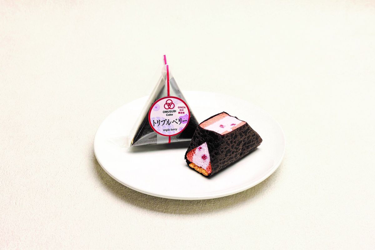 T's GALLERYの「OMUSUBI Cake トリプルベリー味」450円〈GINZA SIX限定〉※1日50個限定（予定）