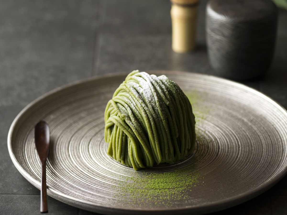 「抹茶モンブラン」1800円／ドリンクセット 2900円　※平日限定