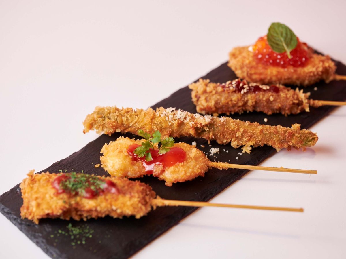 「私の愛した元彼たち 串揚げ5種」750円