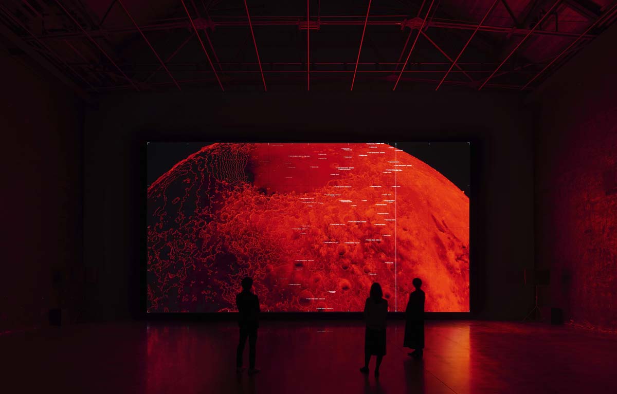 池田亮司《data-verse 3》2020年  /　撮影：浅野豪　/　©︎Ryoji Ikeda