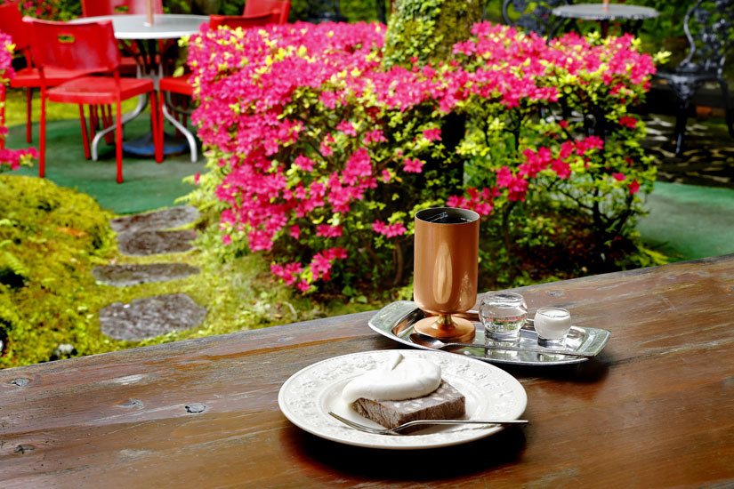 「水出しアイスコーヒー」800円、「チョコレートケーキ」700円