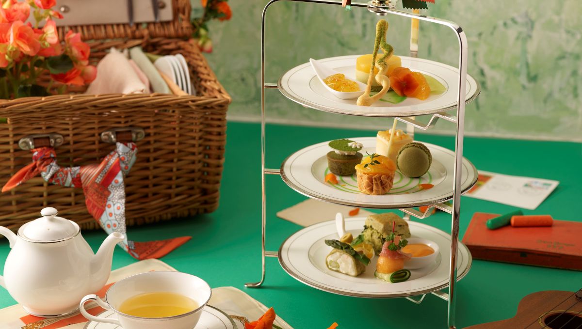 【グランドニッコー東京 台場】メロンやオレンジなど旬のみずみずしい果実を使用した「グリーン×オレンジ アフタヌーンティーセット」