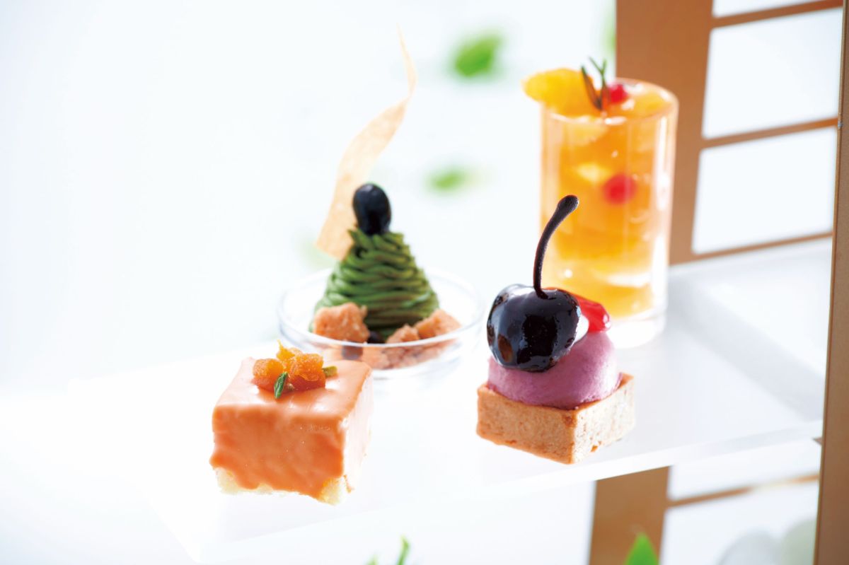 「ランドマークアフタヌーンティーセット ―Saison des feuilles（新緑の季節）―」上段イメージ