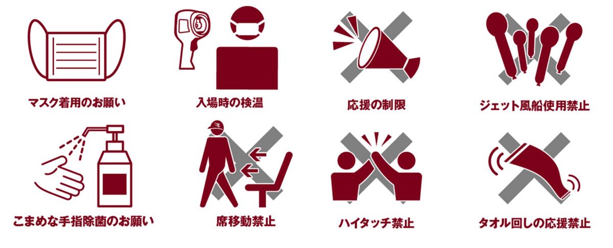 楽天生命パーク宮城の新型コロナウイルス感染防止対策