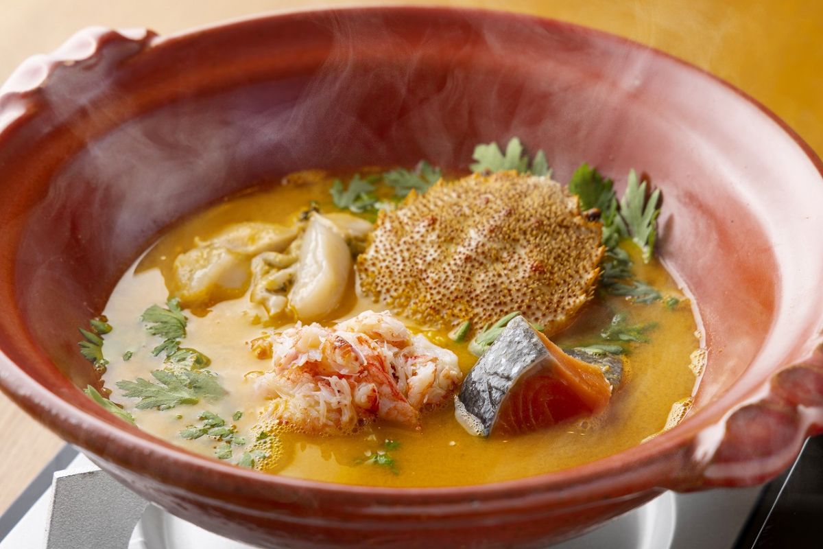 毛蟹と帆立貝の醍醐鍋