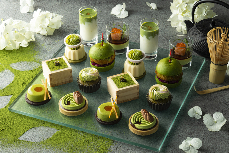 「抹茶のエレガントガーデン」アフタヌーンティー（2人前イメージ）