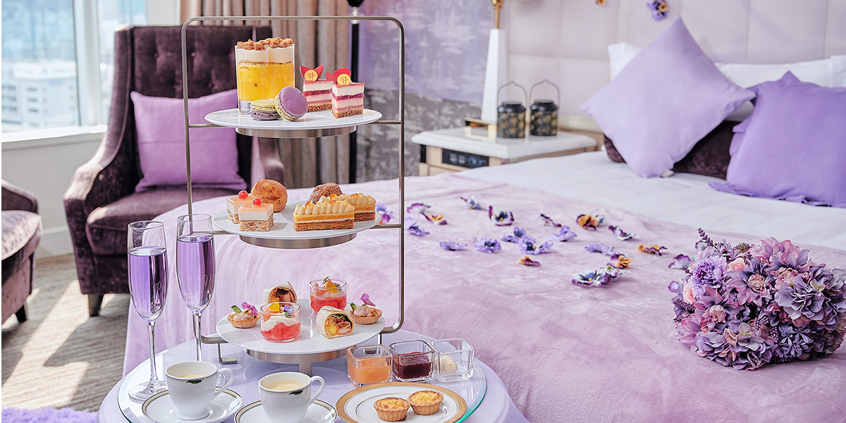 ラベンダー色と優雅な花で彩るコンセプトルーム「BLOOMING ～ラベンダーマジック～」【ホテル インターコンチネンタル 東京ベイ】