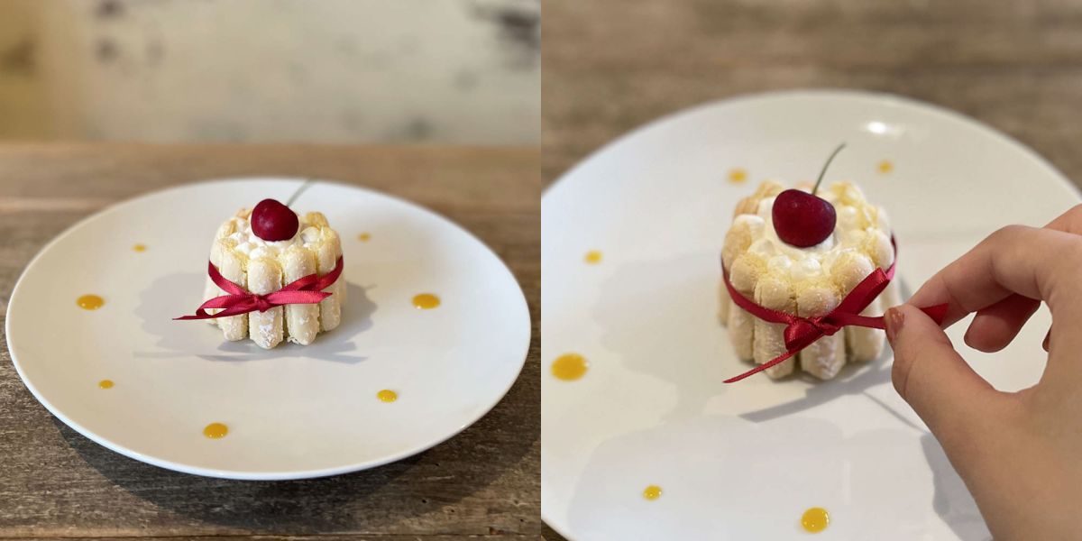 紅茶とさくらんぼのシャルロット ＊円