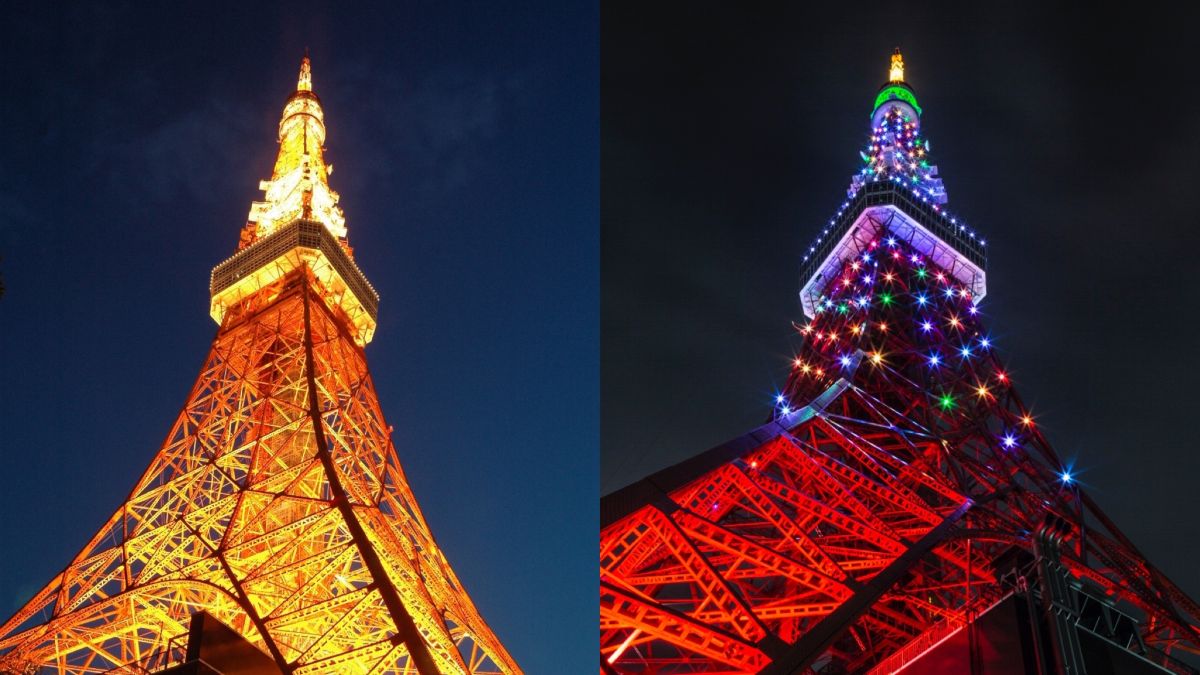(写真左)ランドマークライト 冬バージョン (写真右)インフィニティ・ダイヤモンドヴェール