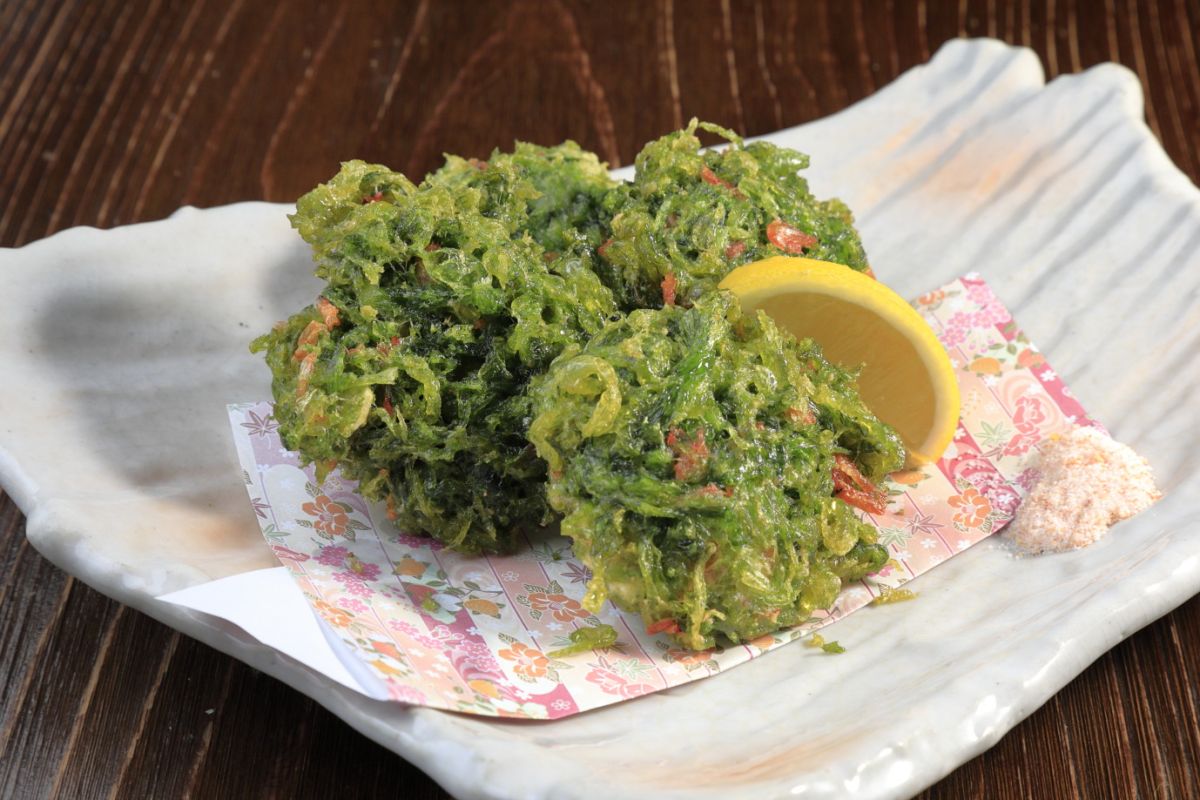 アーサと干しエビのかき揚げ780円