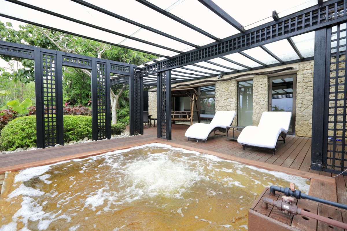 プライベートルームの専用露天風呂