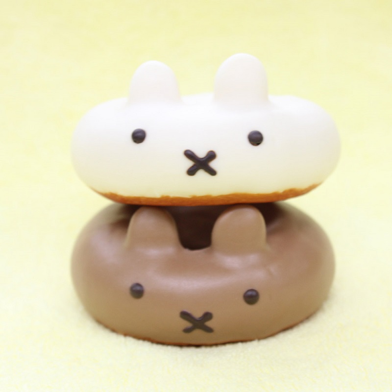 「イクミママのどうぶつドーナツ」各421円 ※上段「ミッフィー」はホワイトチョコ味、下段「メラニー」はスイートチョコ味