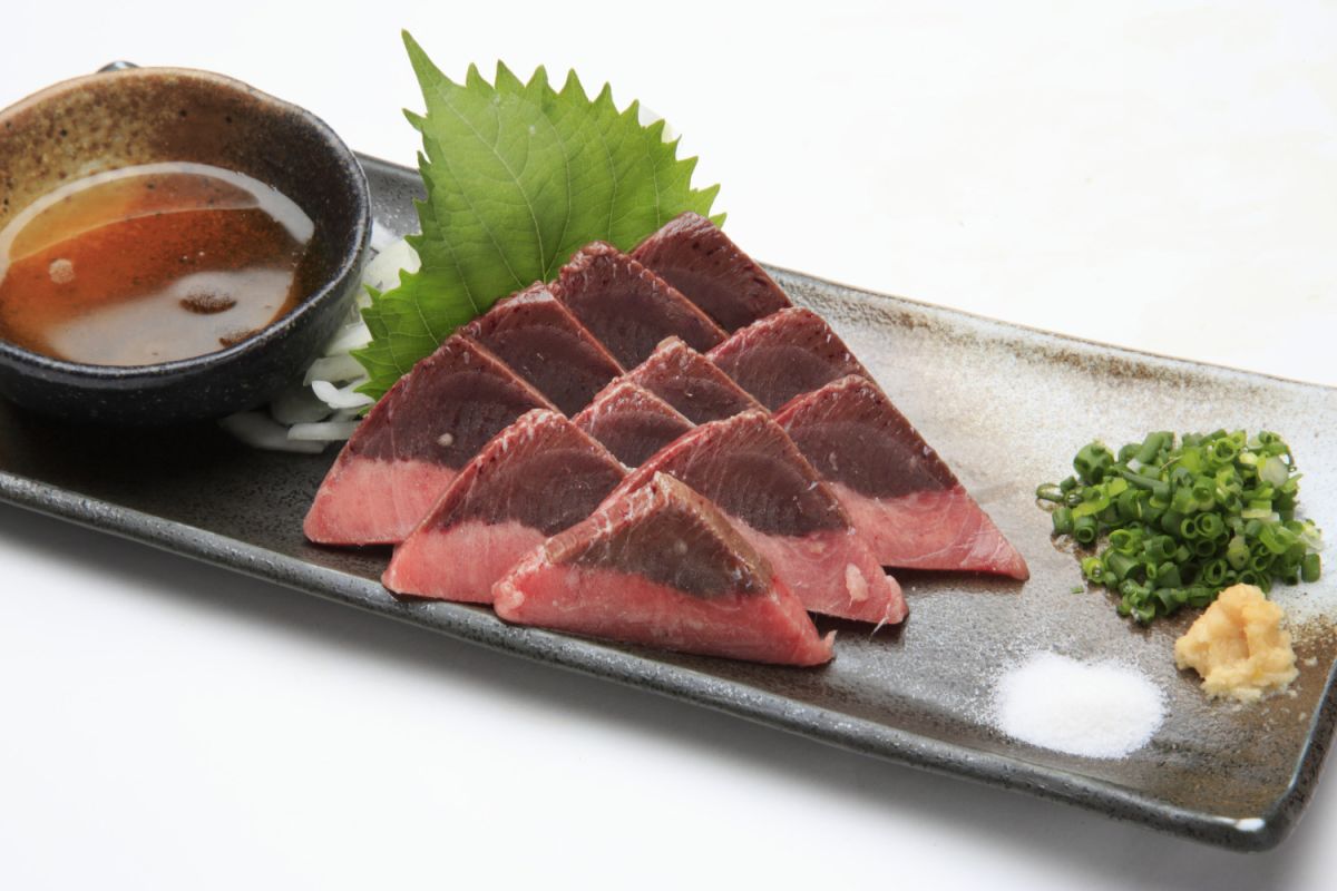 本まぐろのレバ刺し風580円