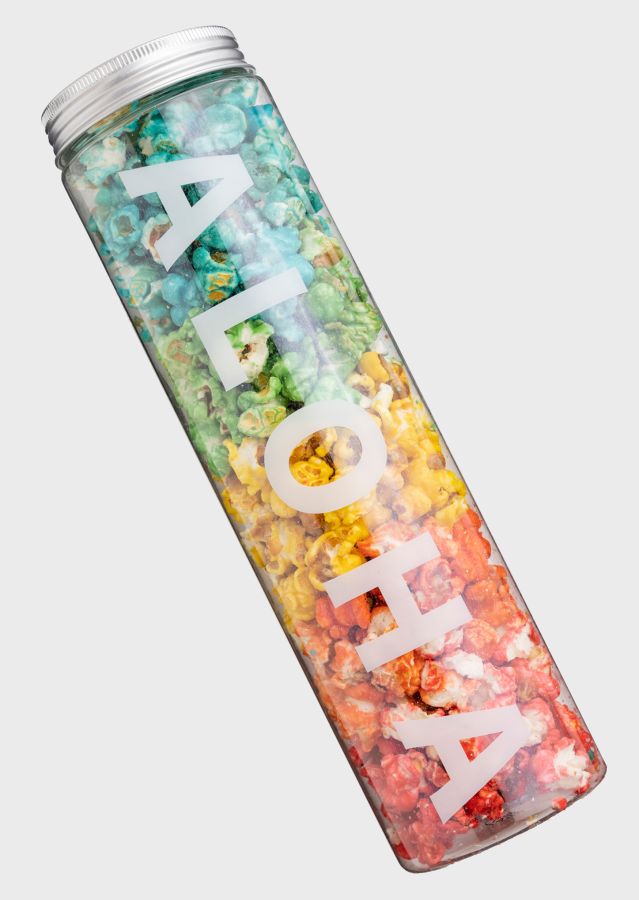 「アロハレインボーポップコーン」$11.99