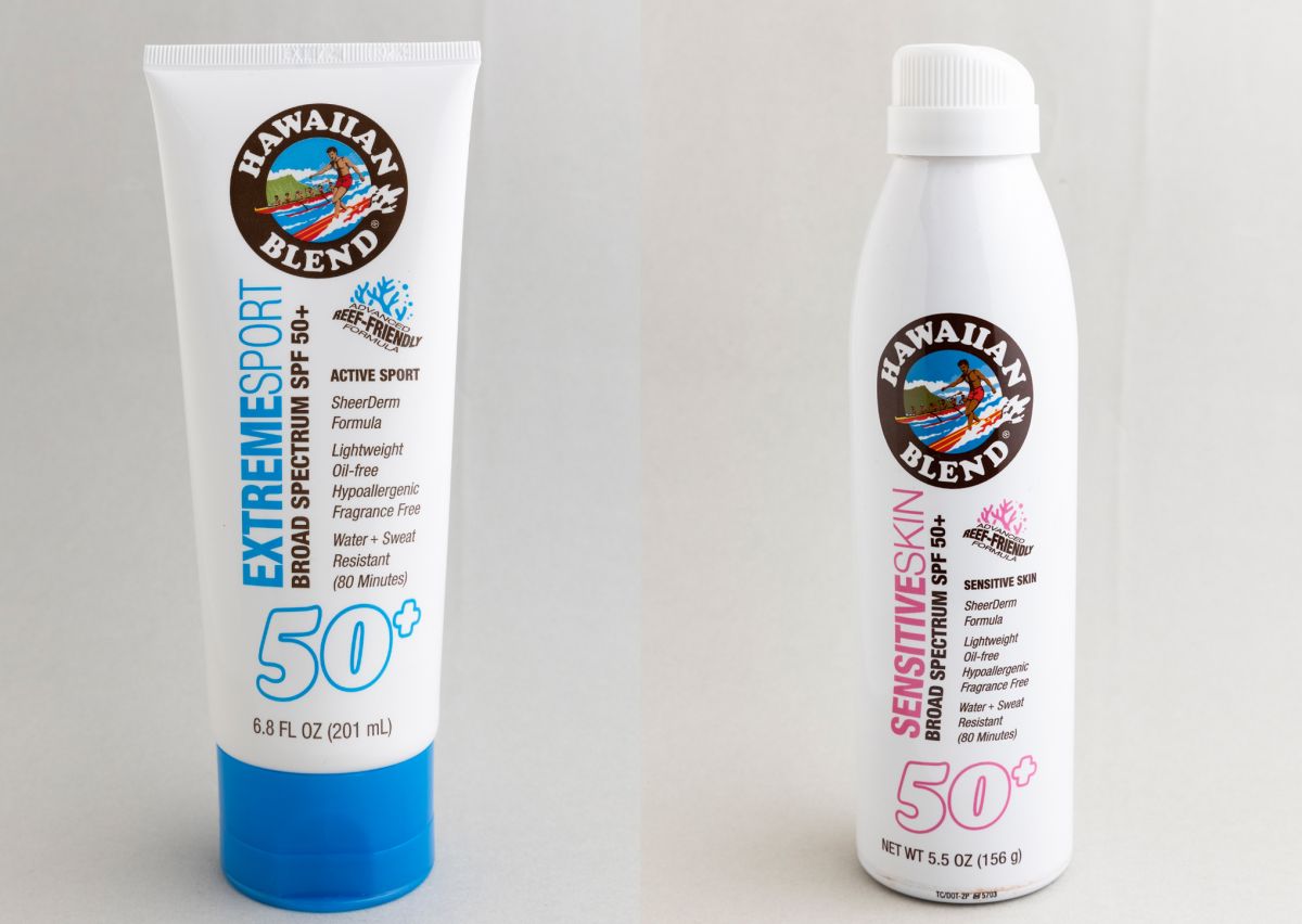 「ハワイアンブレンド日焼け止め」各$11.99