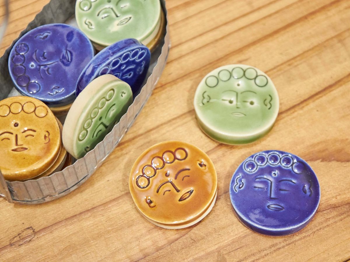 「箸置き 大仏」（にっこり・横目・真顔）各770円 