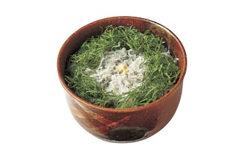 シラスと大葉がのった さざなみ丼1100円