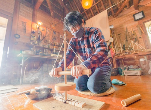 火起こしの様子