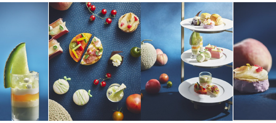 【ストリングスホテル東京インターコンチネンタル】メロンとピーチがもたらすエモーショナルな午後のひととき「夏色サマーアフタヌーンティー」