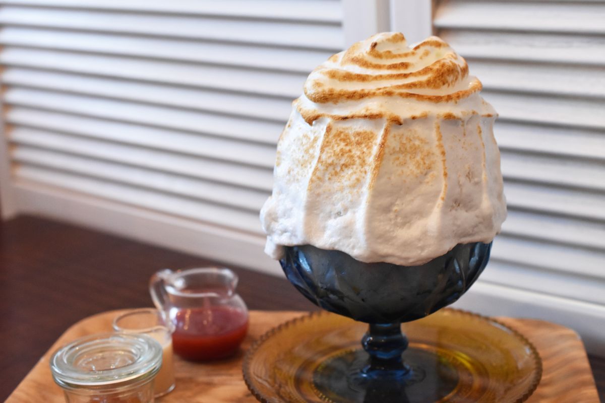 アリスの薔薇の焼き氷 1650円