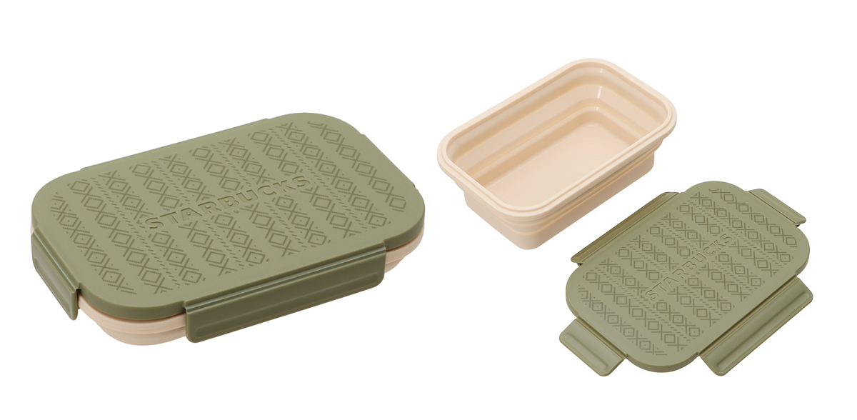 「おりたたみペストリーボックス」カーキ 2800円