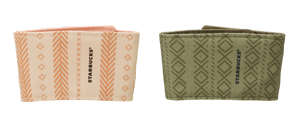 「リサイクルポリエステルスリーブ」 ベージュ/カーキ 各1100円