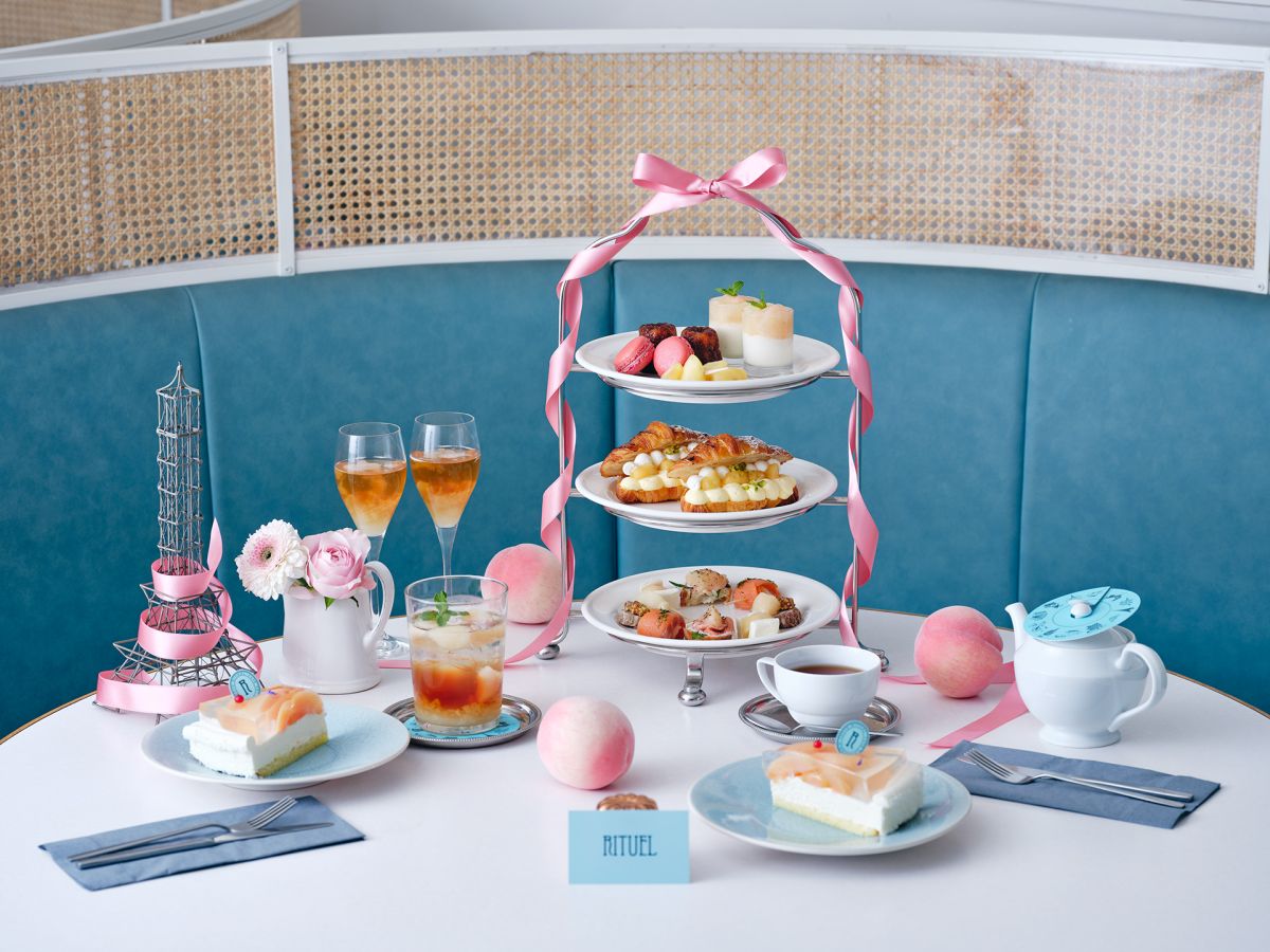 桃のアフタヌーンティーセット ※イメージ