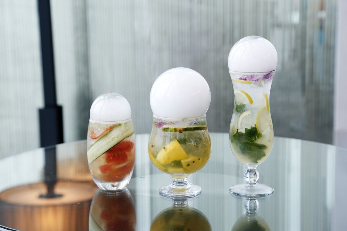 左から、ベジタブルモヒート、トロピカルモヒート、シトラスモヒート