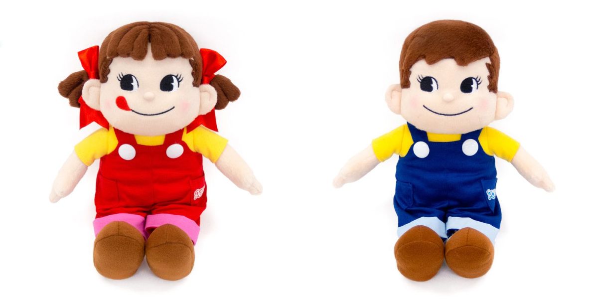 「ペコちゃんぬいぐるみ」・「ポコちゃんぬいぐるみ」