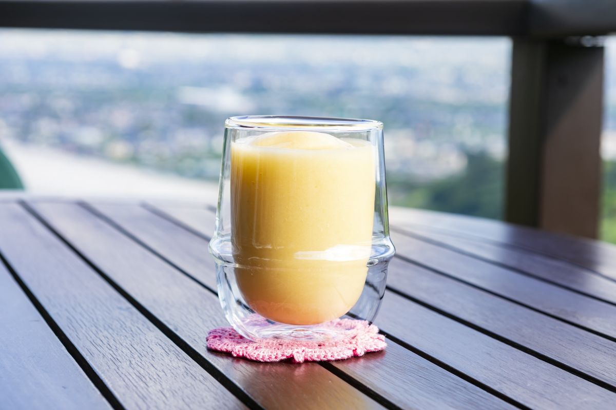 夏にぴったり、ひんやり冷たく甘さひかえめ！桃のグラニータ700円 ほぼ桃の甘さそのままが味わえます。