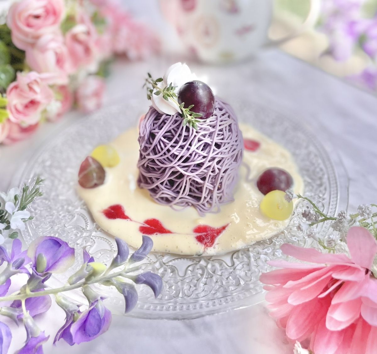 巨峰とマスカットの生絞りモンブラン（イメージ）