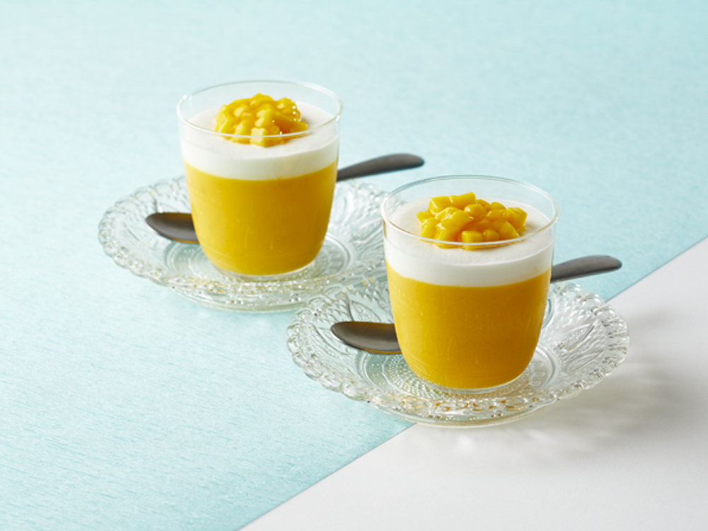 「2種のマンゴープリン」1個540円パティスリー キハチ