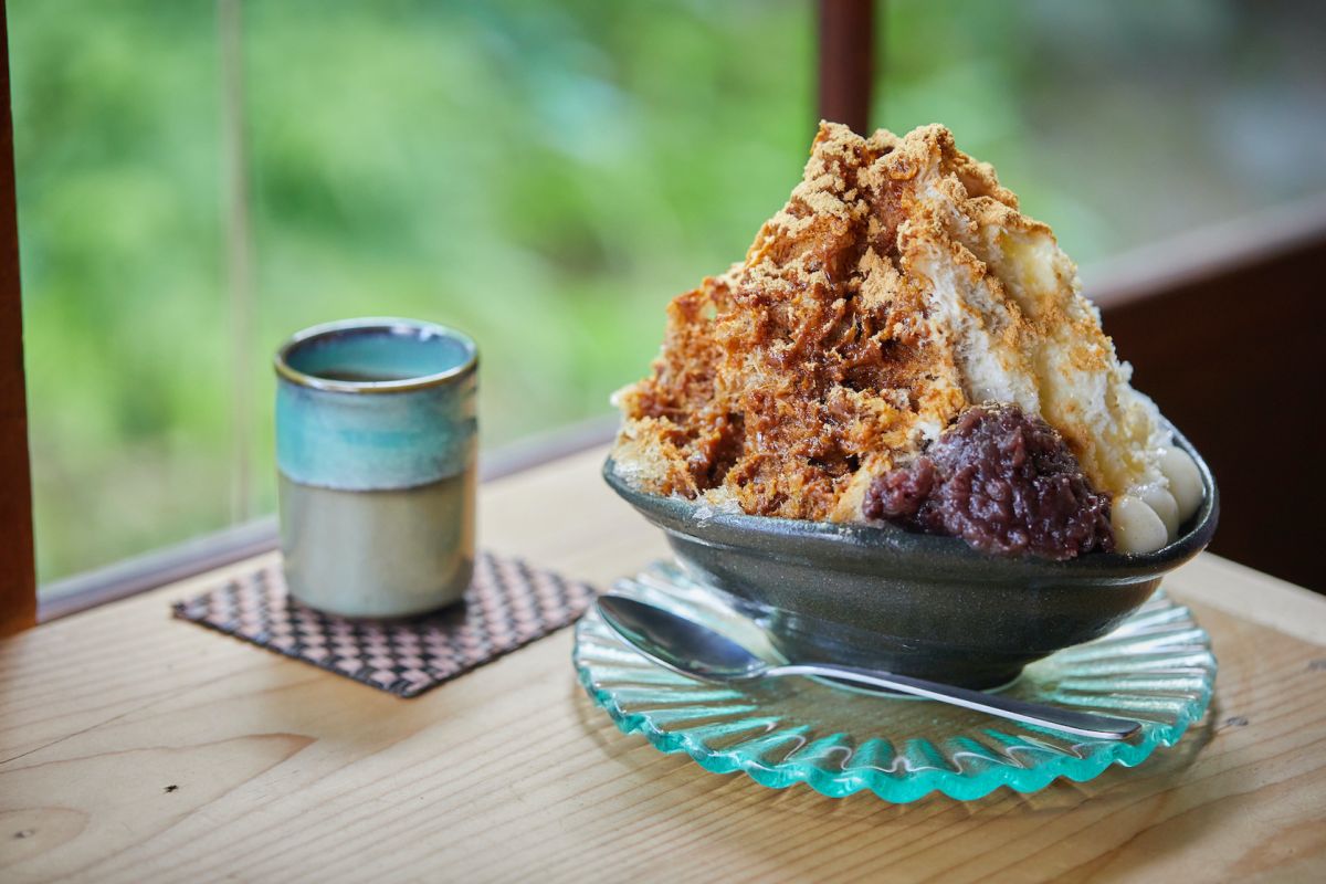 きなこ黒蜜のこおり きなこ金時920円（きなこミルク920円、きなこミルク金時940円）