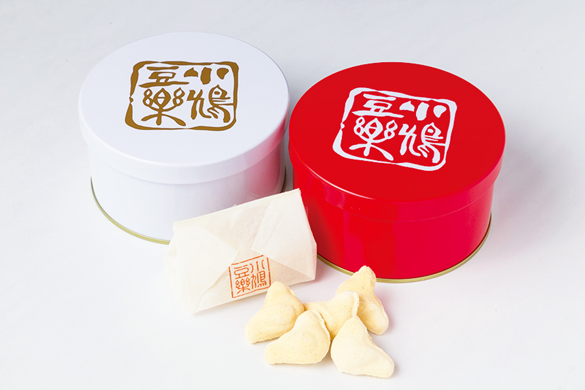 「小鳩豆楽」（赤・白）2缶入り1296円