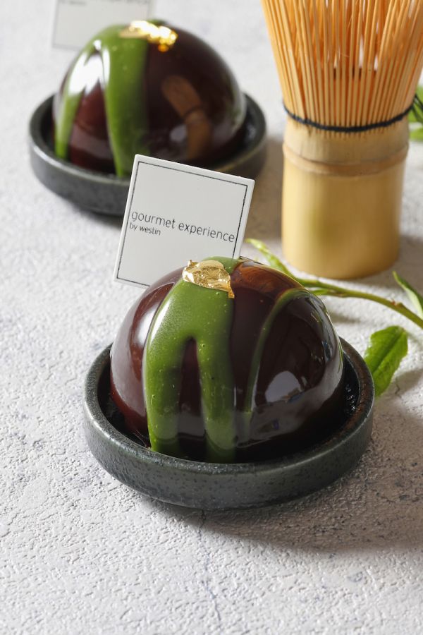 「抹茶とチョコレートのドーム」