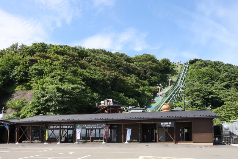 春と秋は海をバックに600株のバラが咲く花の名所