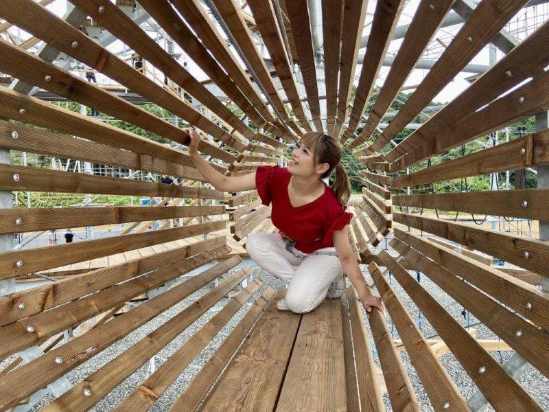 揺れる木のトンネル