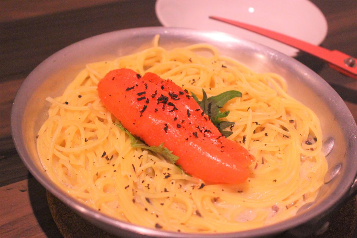 「トリュフ香る 明太子クリームパスタ」1408円