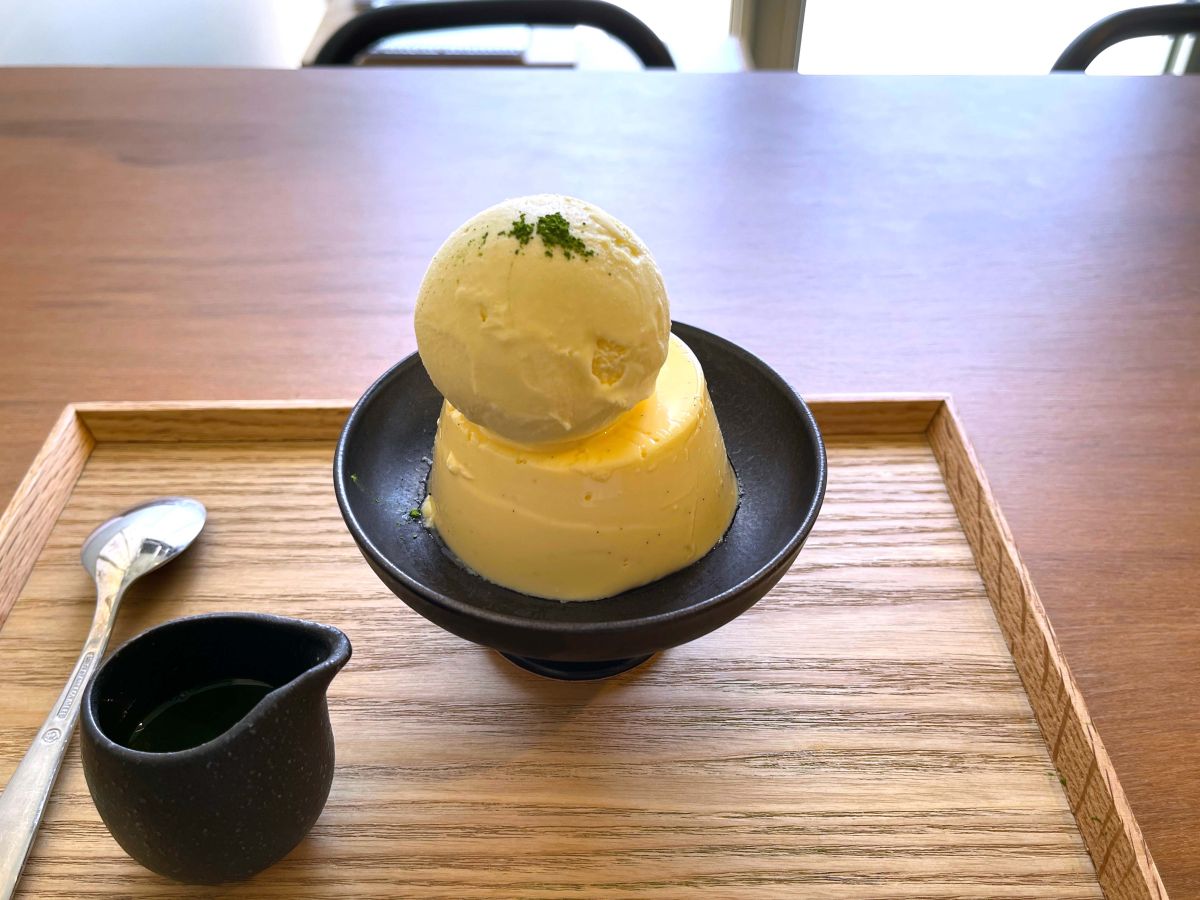 プリンアフォガード 抹茶ソース 850円