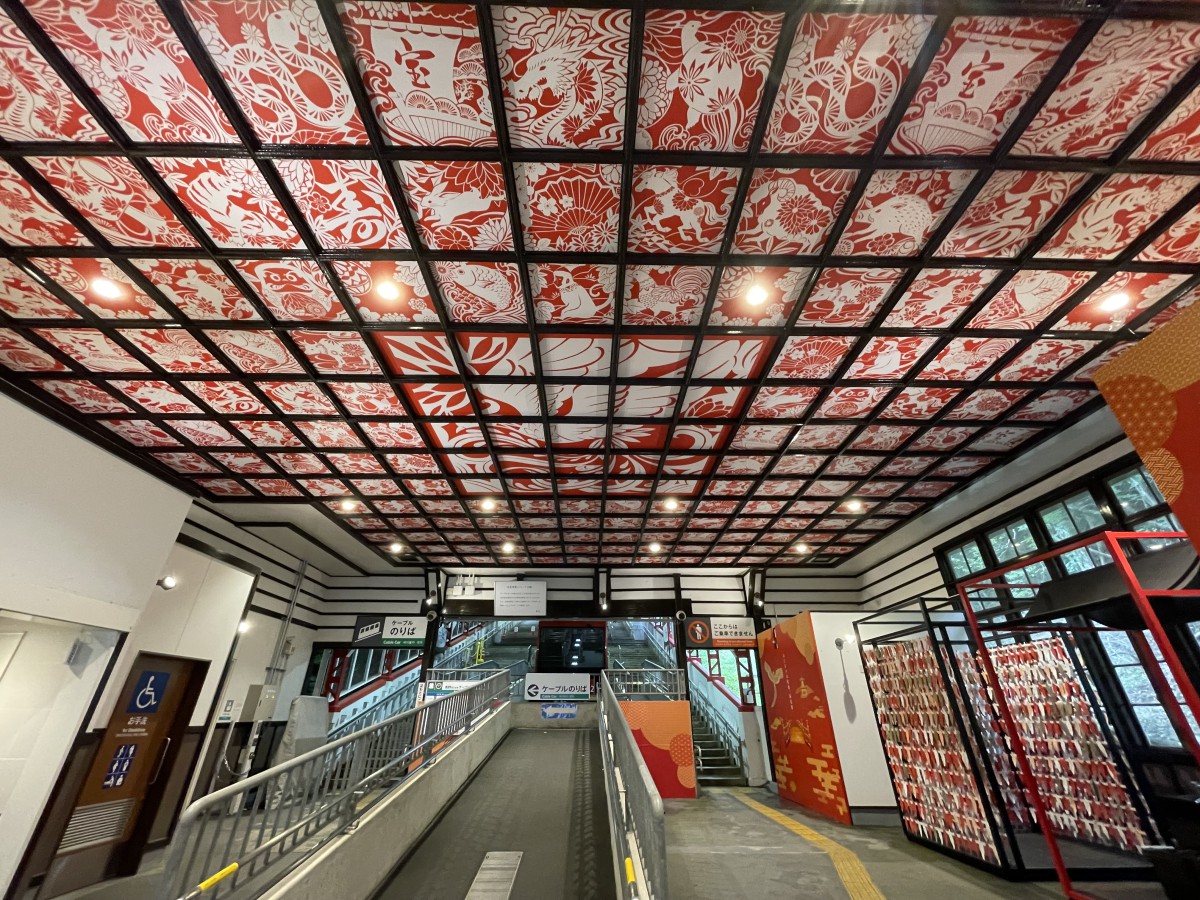 極楽橋駅　宝来天井絵