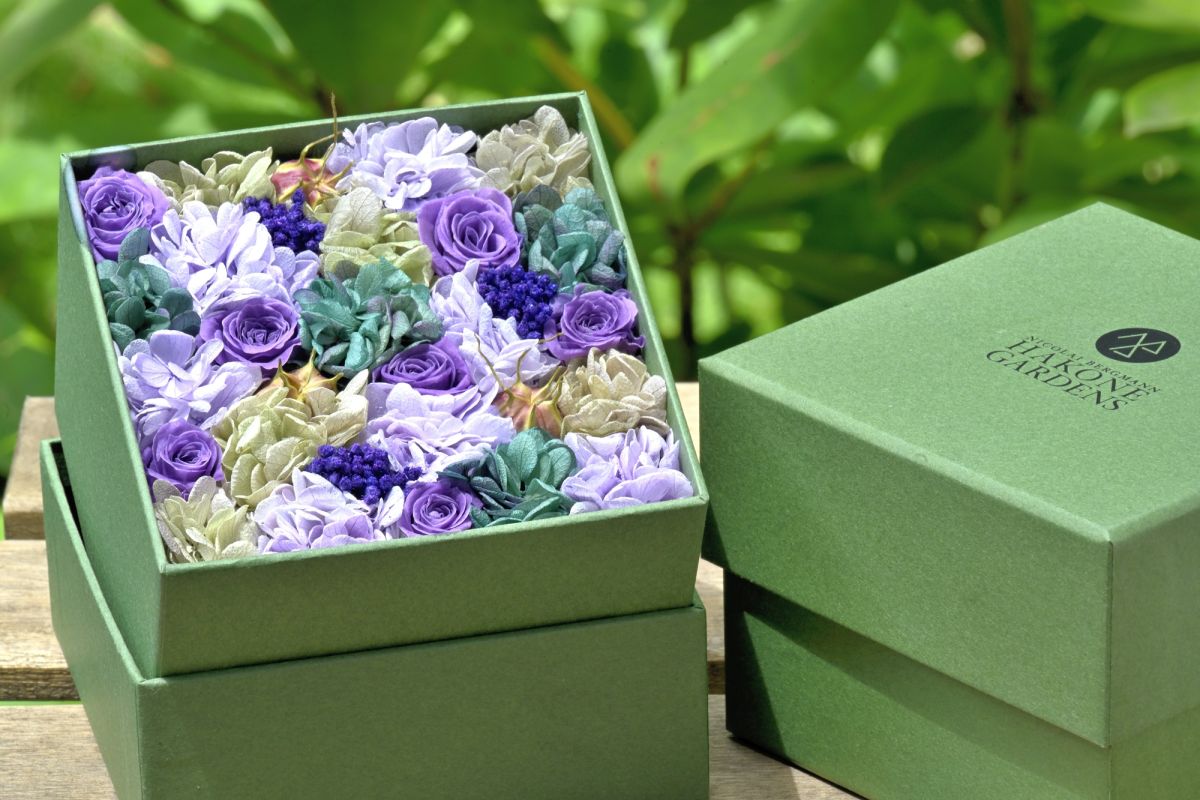箱根限定プリザーブドフラワーボックス Sサイズ1万1000円
