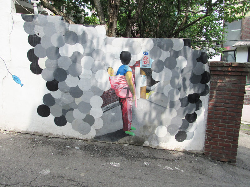 壁画村のウォールアート